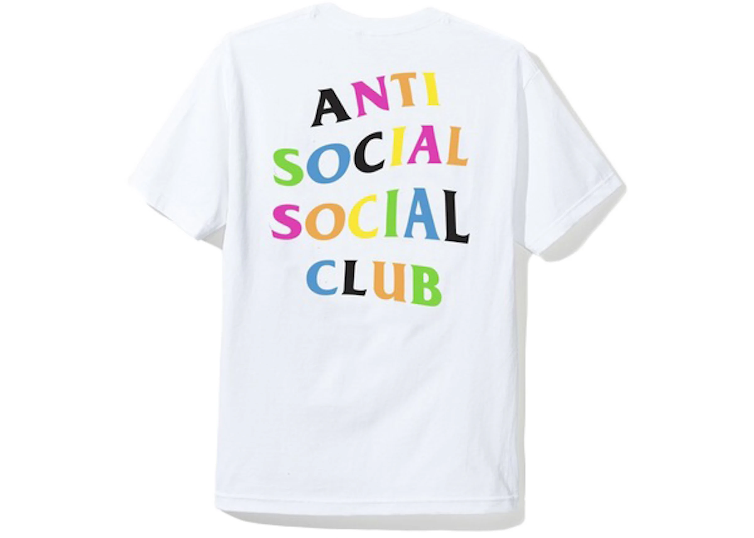 Anti Social Social Club Rainbow Logo Tee White - US