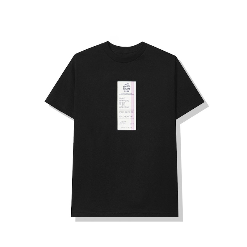 Anti Social Social Club Read Receipts Tee Black Men's - FW20 - US