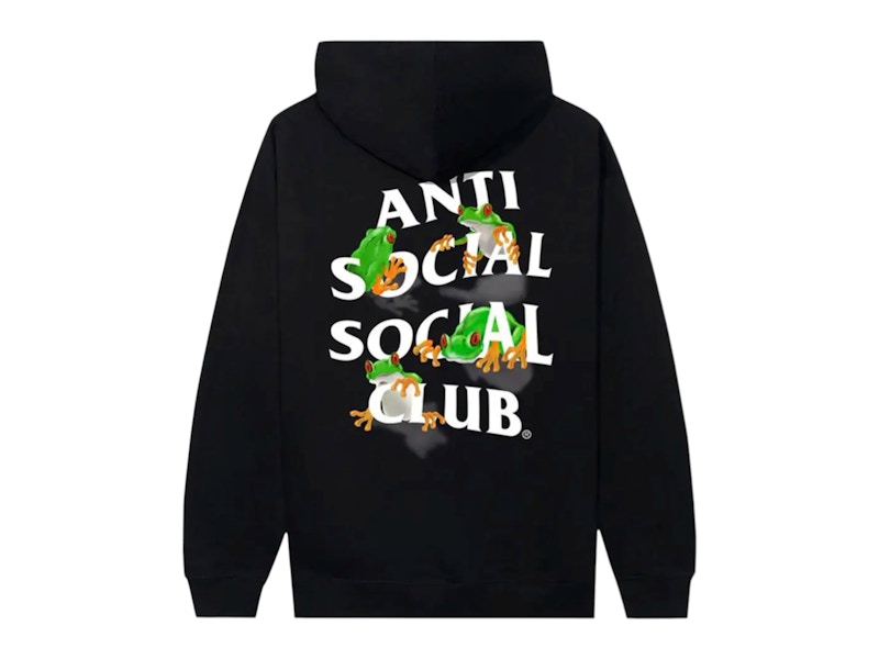 Pre-owned Anti Social Club Men's Red Eye Hoodie In Black