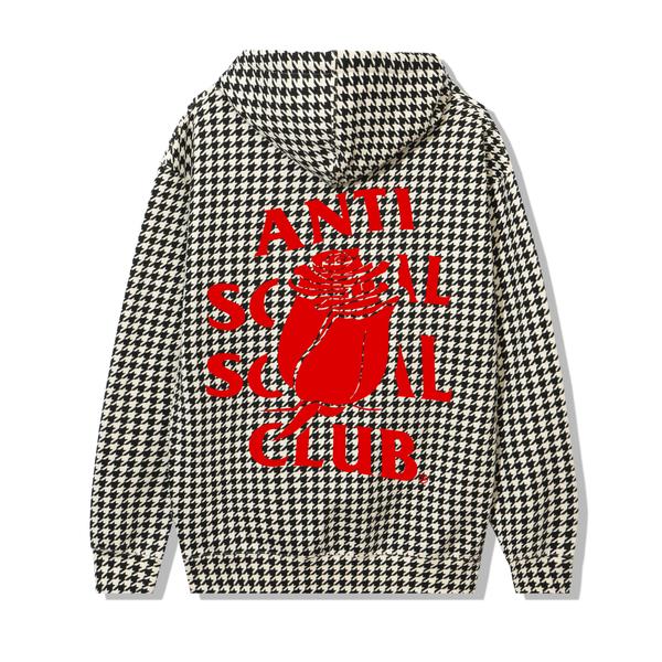 Anti Social Social Club Rose Mary Hoodie Houndstooth Men's