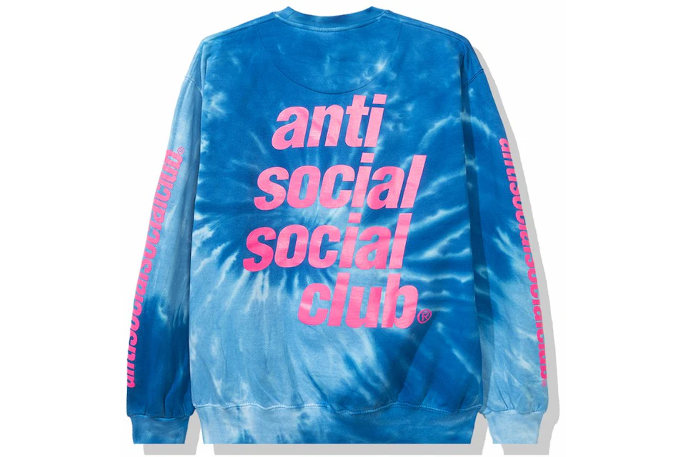 Anti Social Social Club Rotterdam Long Sleeve Tee Blue Tie Dye