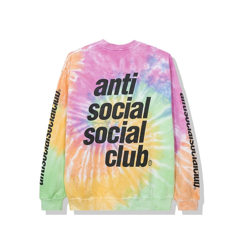 Anti Social Social Club Rotterdam Long Sleeve Tee Rainbow Tie Dye