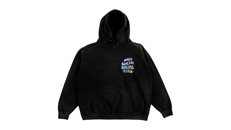 Pre-owned Anti Social Club Men's Sadboyz El Azul Hoodie In Black