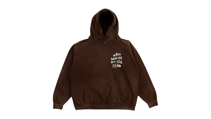 Pre-owned Anti Social Club Men's Sadboyz Fin De Semana Hoodie In Brown