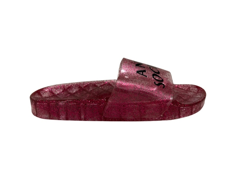 Pre-owned Anti Social Club Men's Slide Everything Glitters At The Beginning Sneakers In Pink