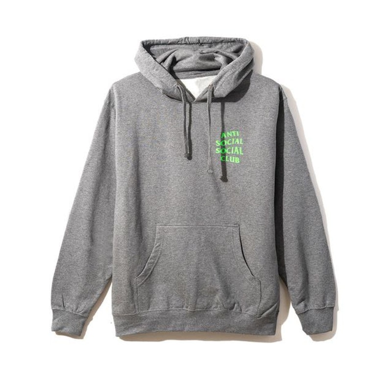 Anti Social Social Club Solid Snake Hoodie Grey Men's - US