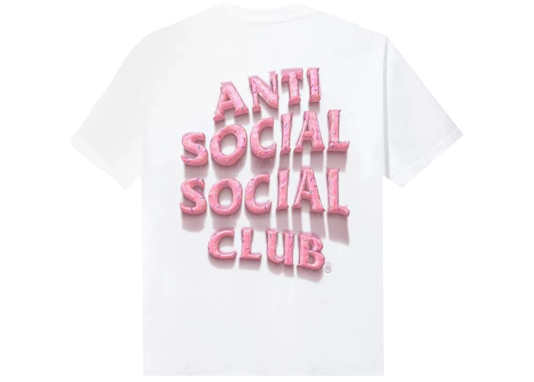 Pre-owned Anti Social Social Club Sprinkling Tears T-shirt White