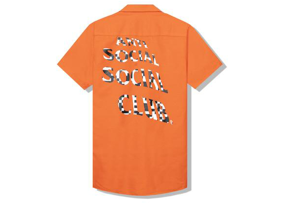 Anti Social Social Club Static Button Up Orange