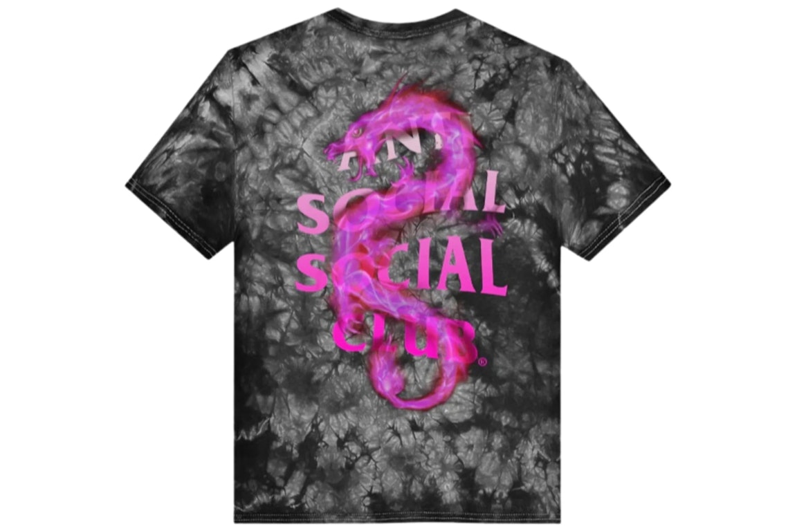 Pre-owned Anti Social Social Club Summer In Minsk T-shirt Black Tie Dye