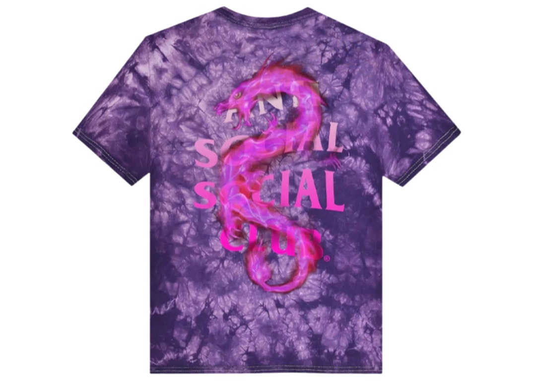 Pre-owned Anti Social Social Club Summer In Minsk T-shirt Purple Tie Dye