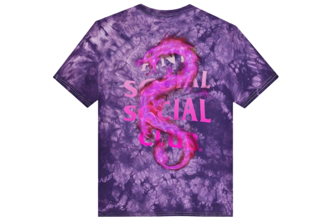Pre-owned Anti Social Social Club Summer In Minsk T-shirt Purple Tie Dye