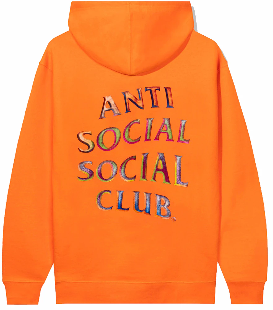 Anti Social Social Club Temporary Memory Hoodie Orange Men's - SS23 - US
