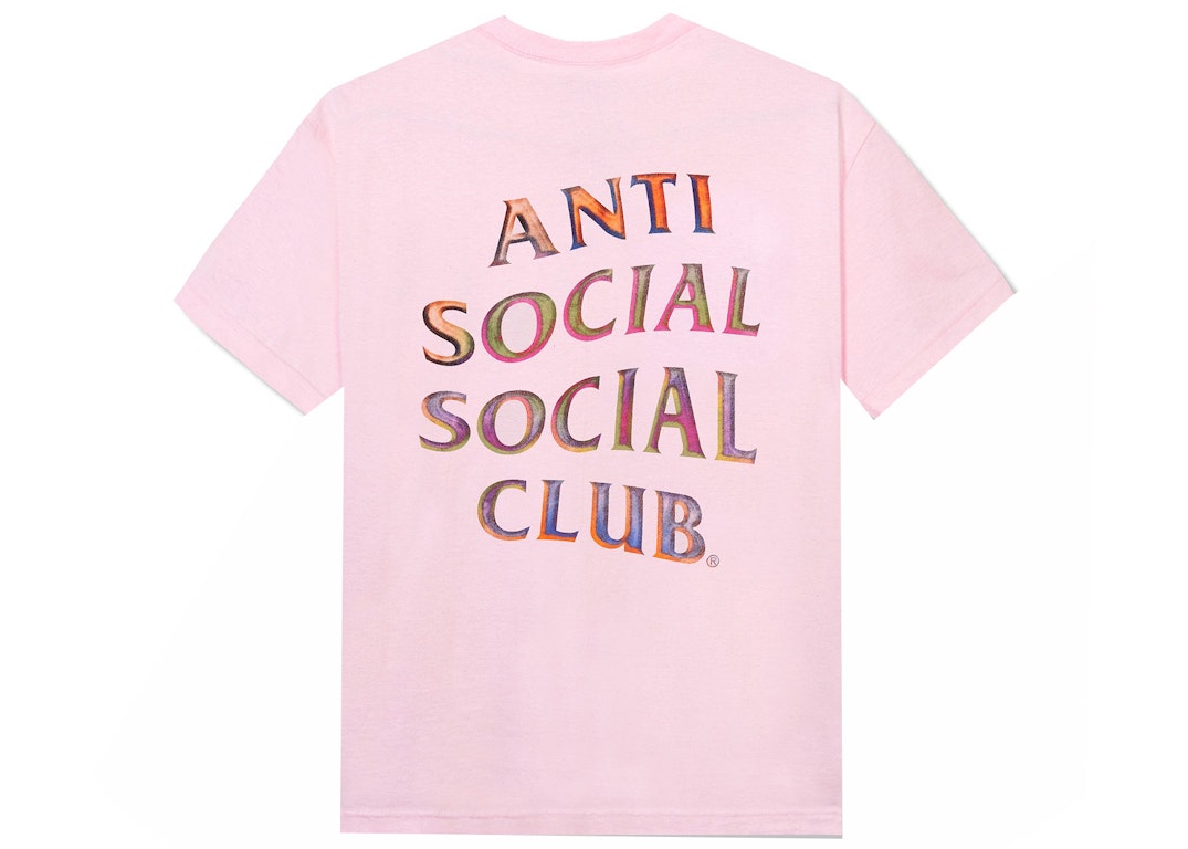 Pre-owned Anti Social Social Club Temporary Memory Tee Pink