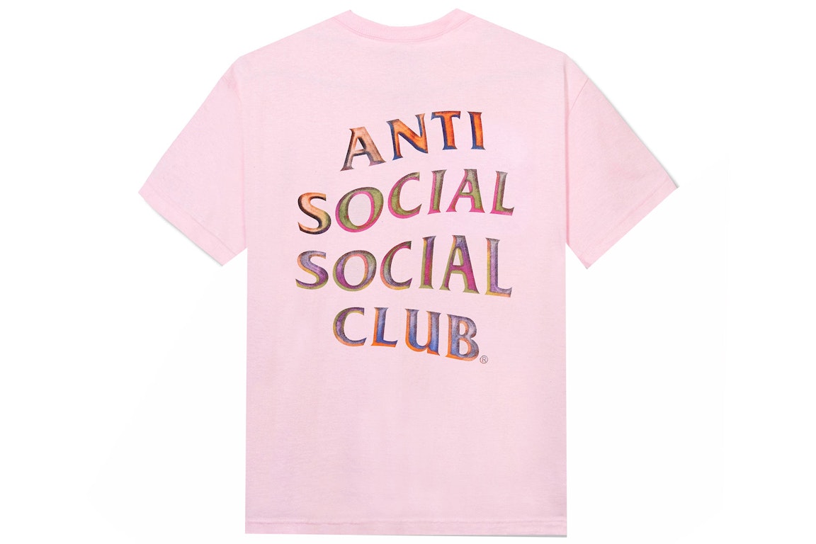 Pre-owned Anti Social Social Club Temporary Memory Tee Pink