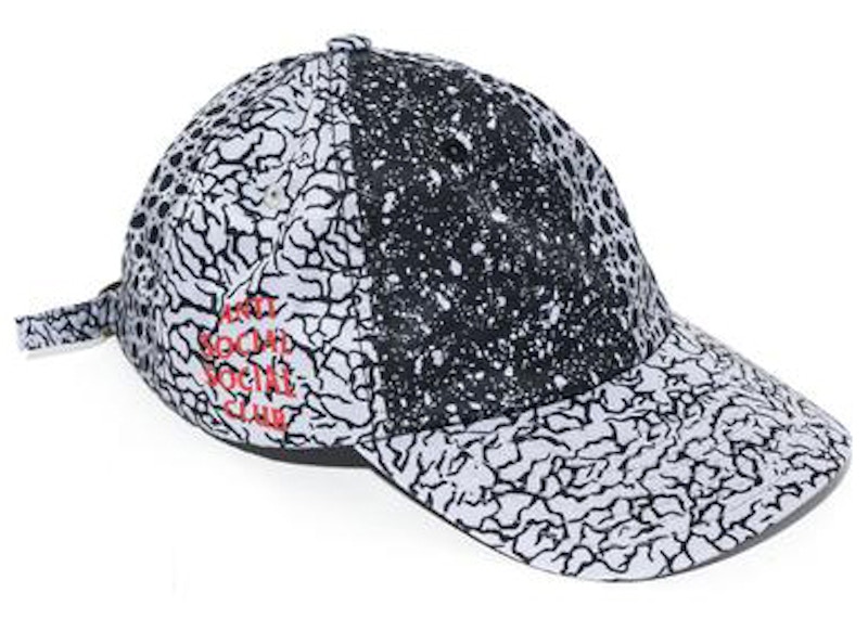 Pre-owned Anti Social Club The Forums Capin Black/white In Multi