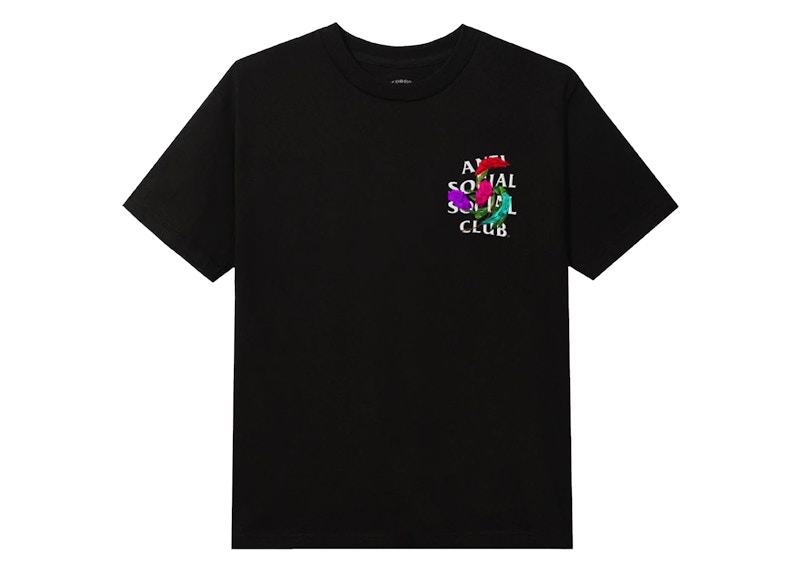 Pre-owned Anti Social Club Men's Thorns Tee Shirt In Black