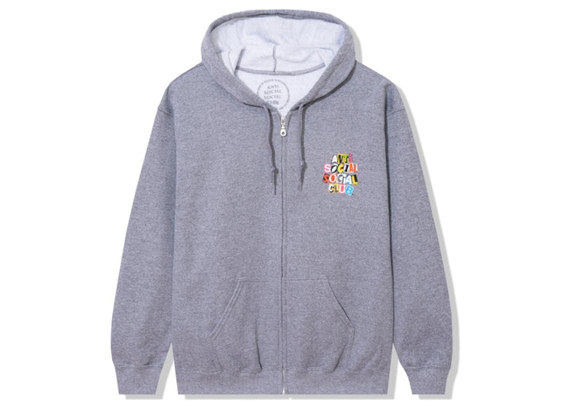 Anti social club zip up outlet hoodie