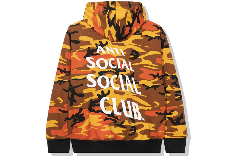 Anti Social Social Club True Colors Orange Hoodie Camo