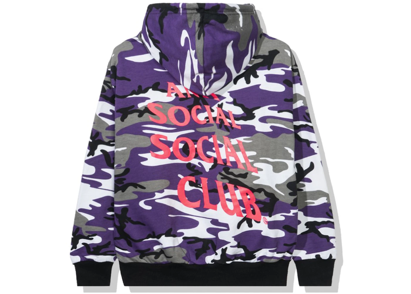 Anti Social Social Club True Colors Purple Hoodie Camo Men's