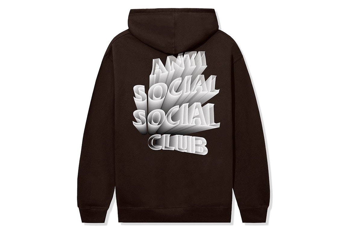 Pre-owned Anti Social Social Club Unbearable Hoodie Brown
