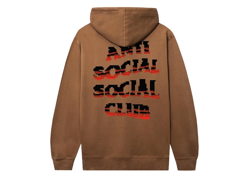 Pre-owned Anti Social Club Men's We Melt Alone Hoodie In Saddle In Brown