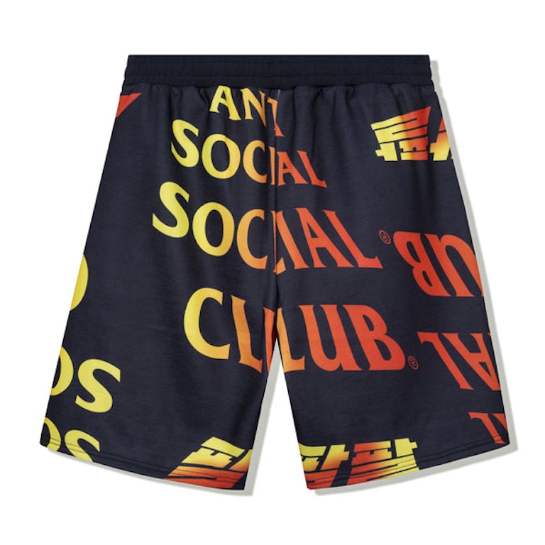 Pre-owned Anti Social Social Club Whisped Terry Fleece Shorts Black