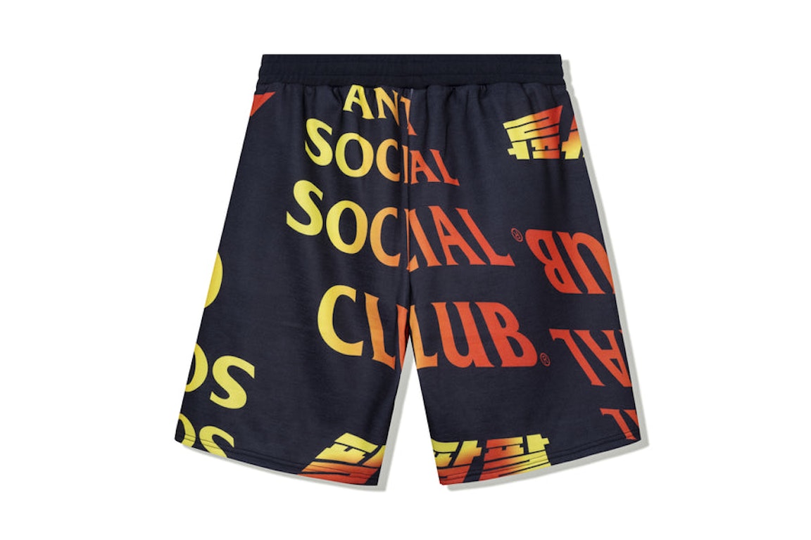 Pre-owned Anti Social Social Club Whisped Terry Fleece Shorts Black
