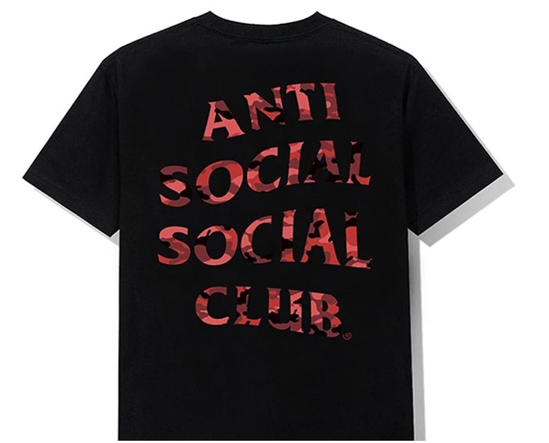 Anti social social club black t shirt sale