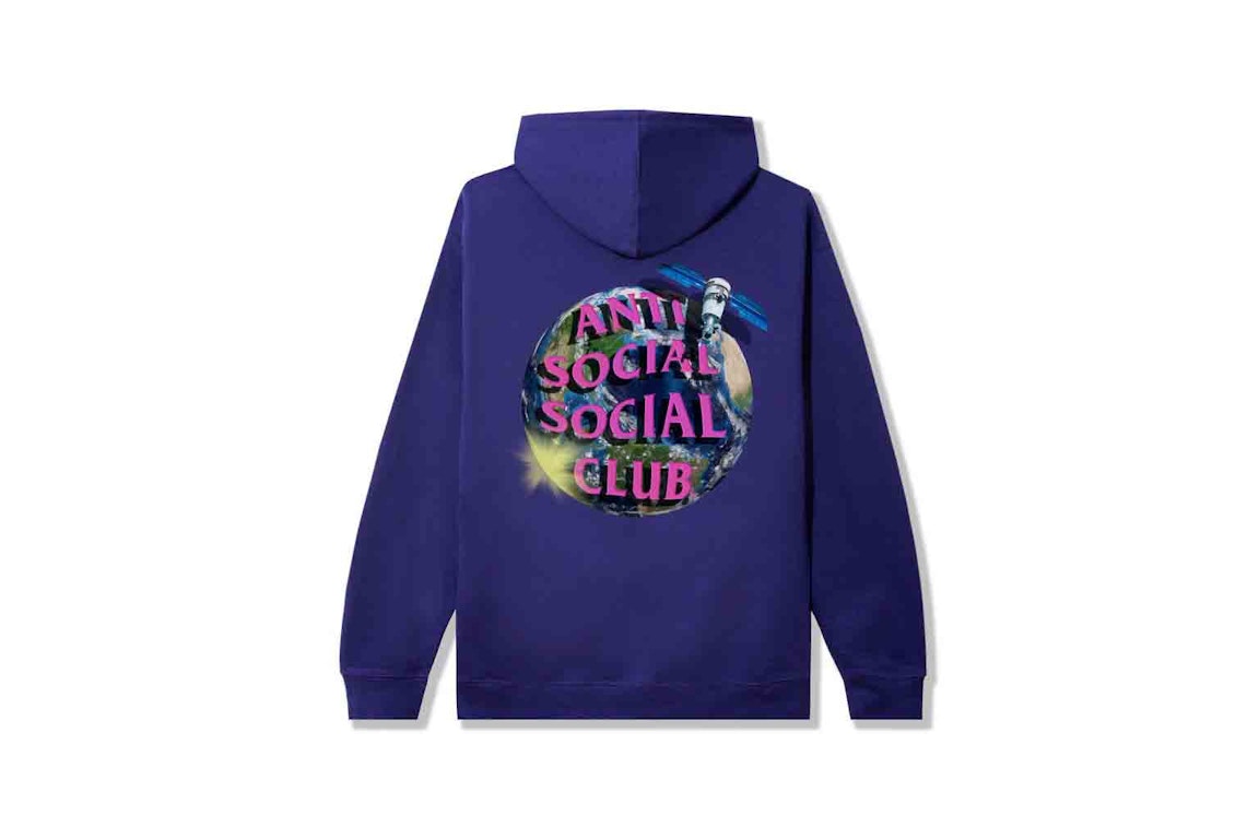 Pre-owned Anti Social Social Club Worldwide Hoodie Purple