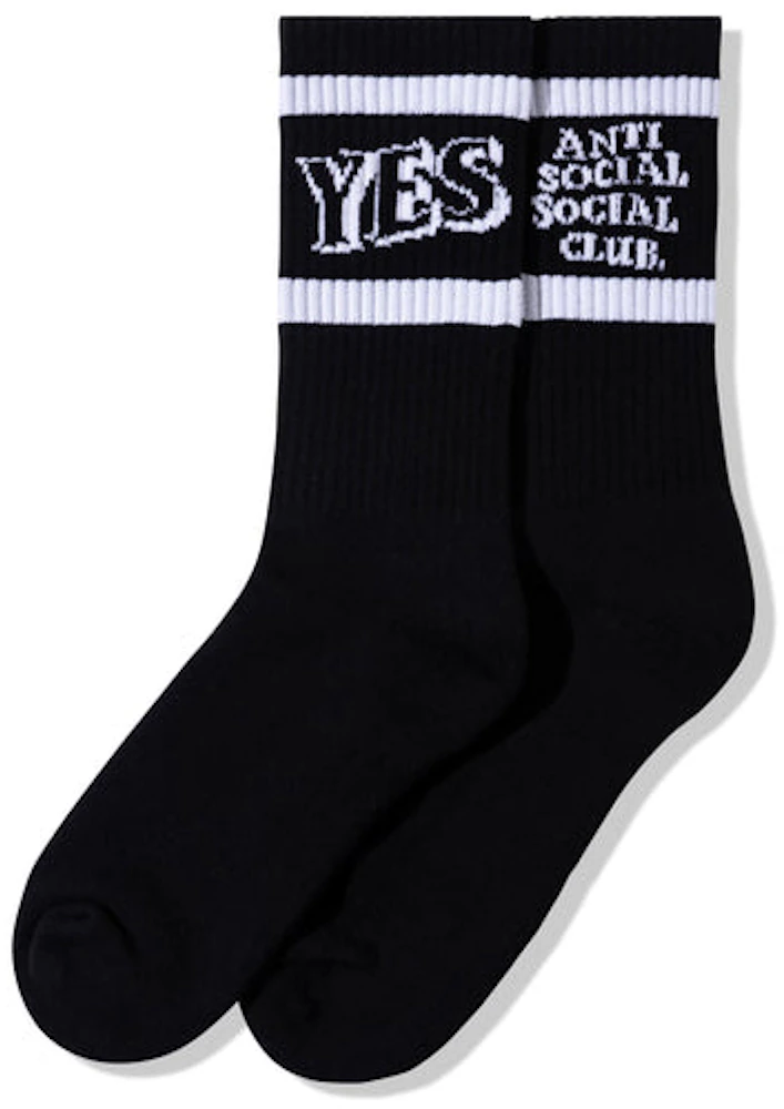 Anti Social Social Club Y/N Socks Black - SS22 - US