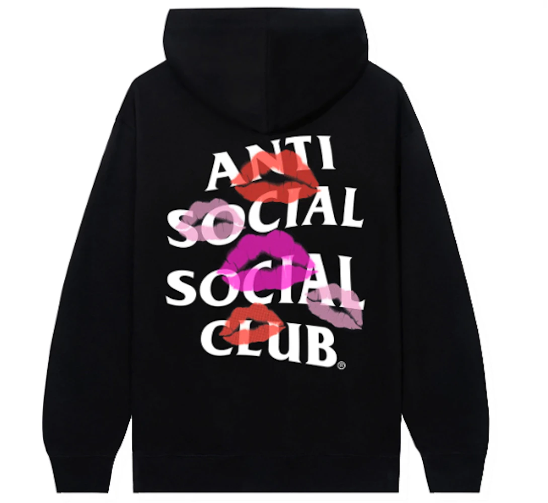 Anti Social Social Club Your Kiss Hoodie Black Men's - SS23 - US
