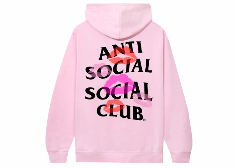 Anti Social Social Club Your Kiss Hoodie Pink Men's - SS23 - US