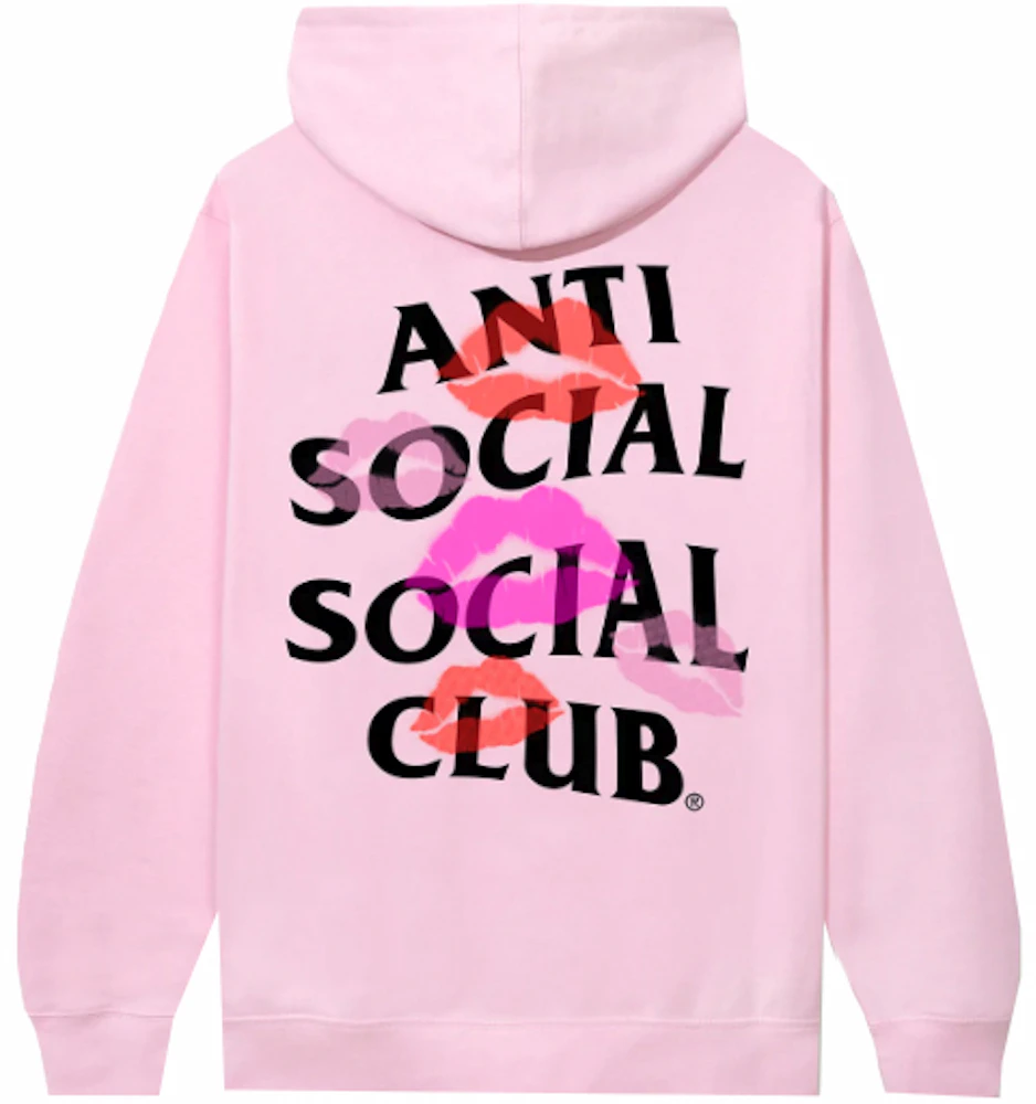 Anti Social Social Club Your Kiss Hoodie Pink Men's - SS23 - US