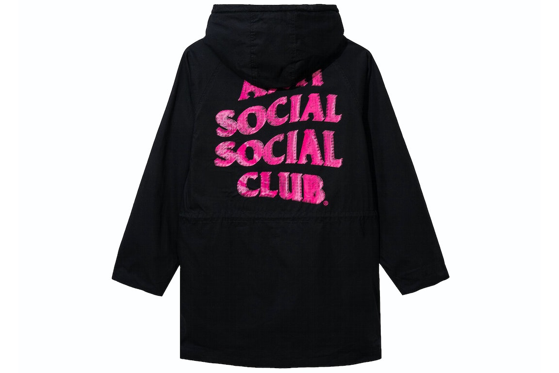 Pre-owned Anti Social Social Club X Alpha M65 Hooded Field Jacket Black