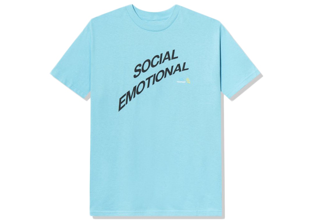 Pre-owned Anti Social Social Club X Bgcmla Social Emotional Tee Blue