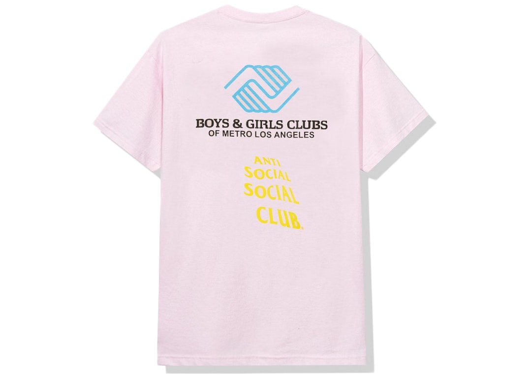 Pre-owned Anti Social Social Club X Bgcmla Social Emotional Tee Pink