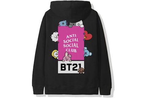 Anti Social Social Club x BT21 Madhouse Hoodie (FW19) Black Men's