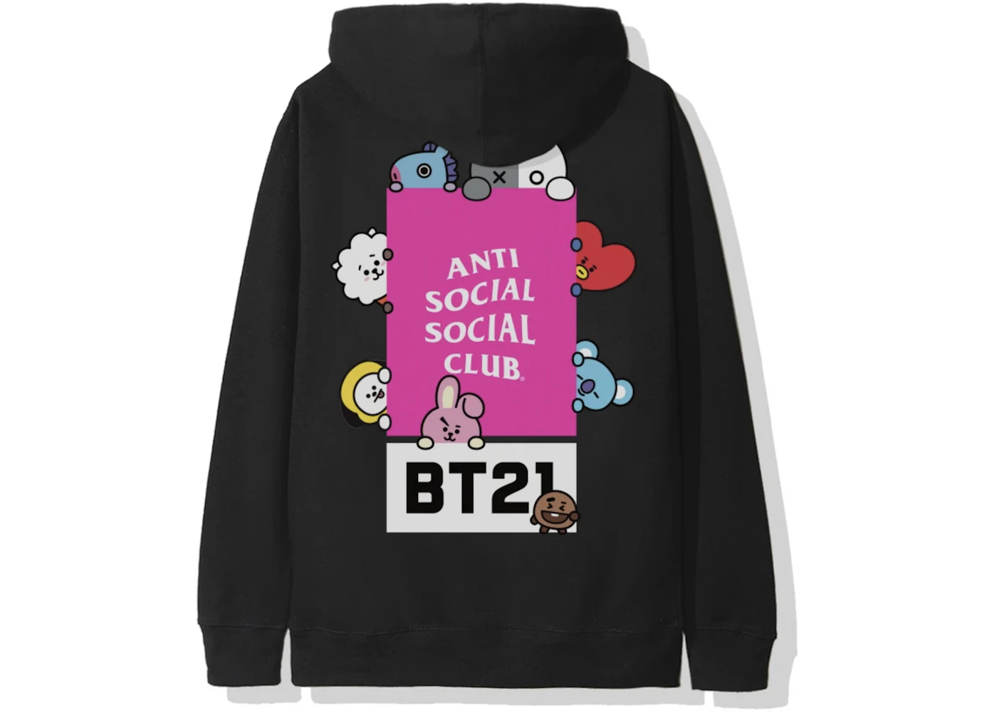 Anti Social Social Club x BT21 Madhouse Hoodie FW19 Black