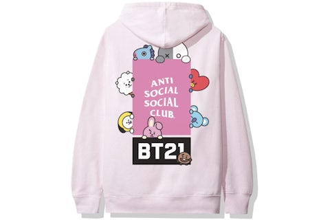 Anti Social Social Club x BT21 Madhouse Hoodie FW19 Pink Men s FW19 US