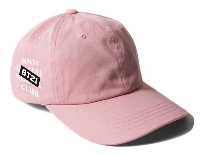 anti social social club hat pink