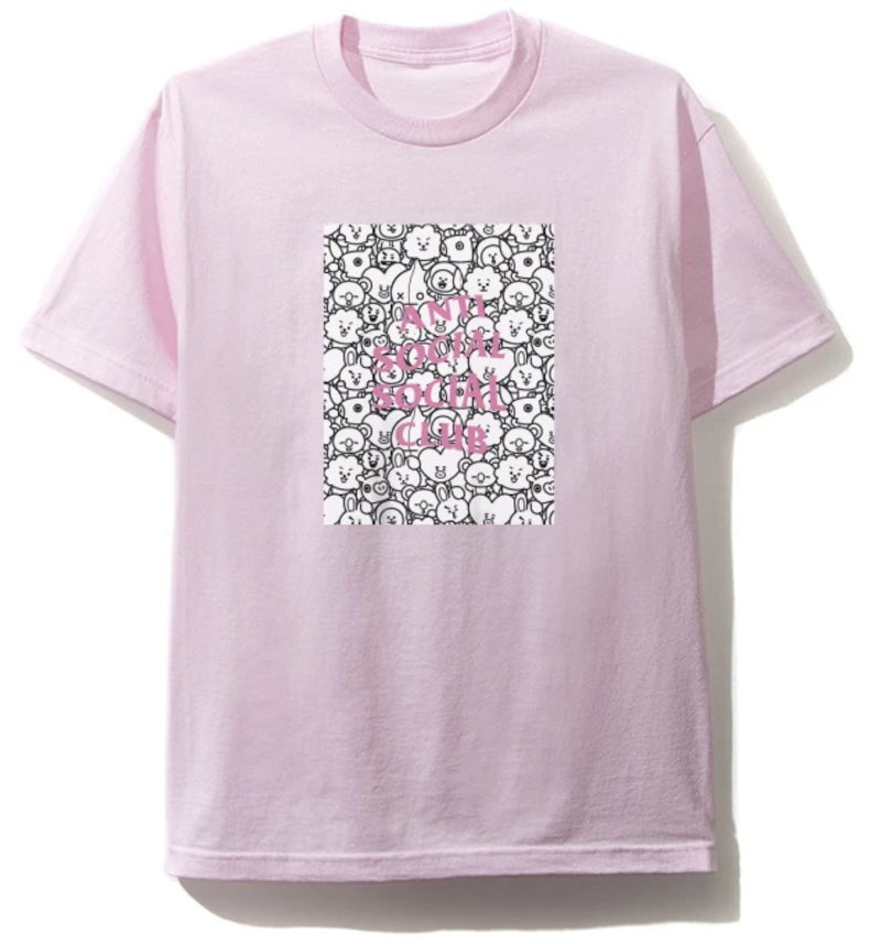 Anti Social Social Club x BT21 What You Need Tee (FW19) Pink Men's