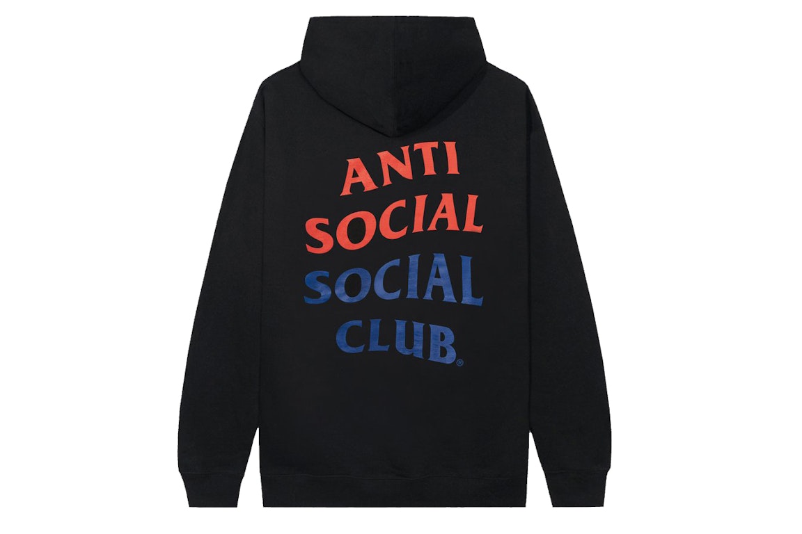 Pre-owned Anti Social Social Club X Case Study Flag Hoodie Black