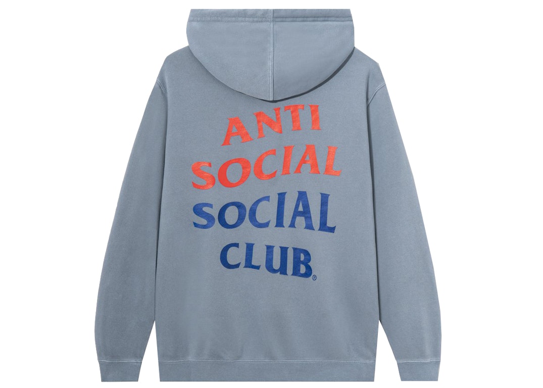 Pre-owned Anti Social Social Club X Case Study Flag Hoodie Blue
