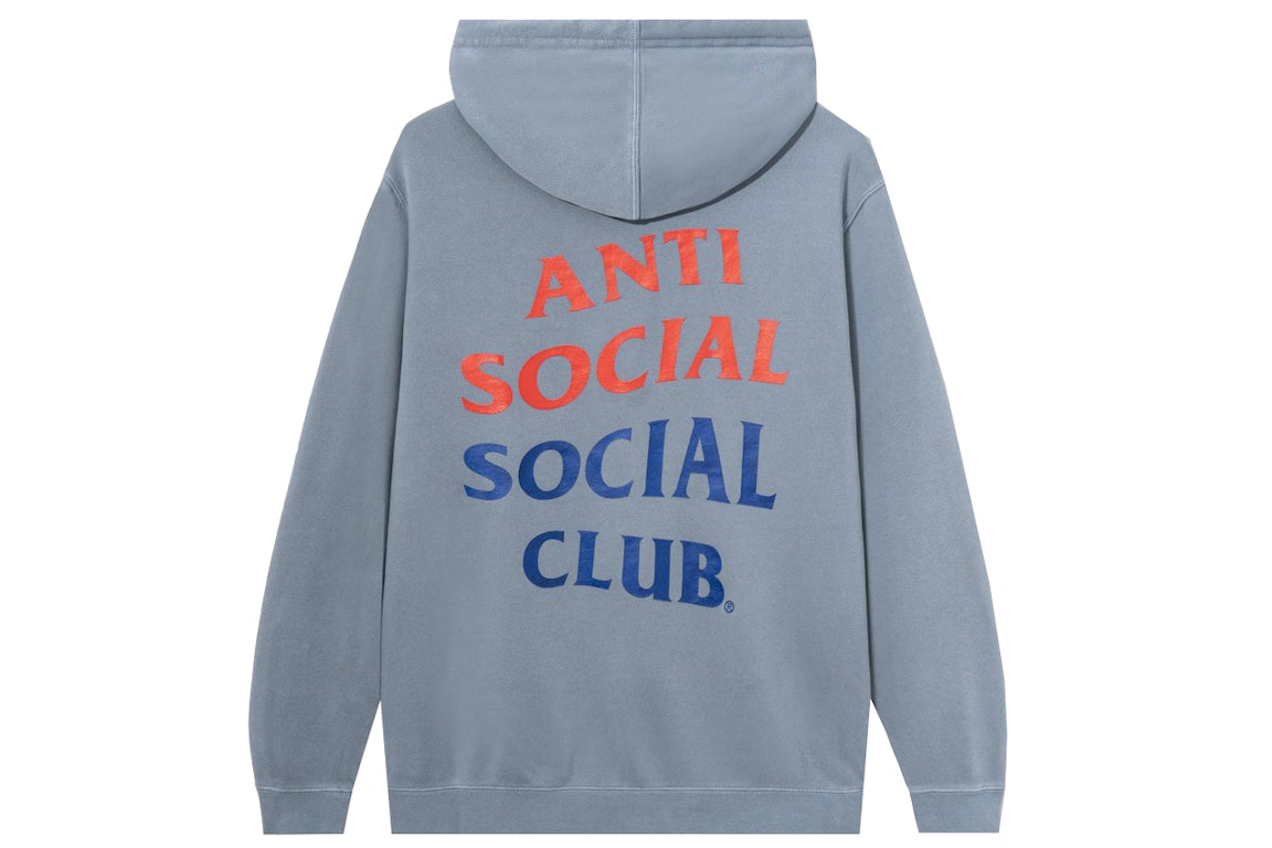 Pre-owned Anti Social Social Club X Case Study Flag Hoodie Blue