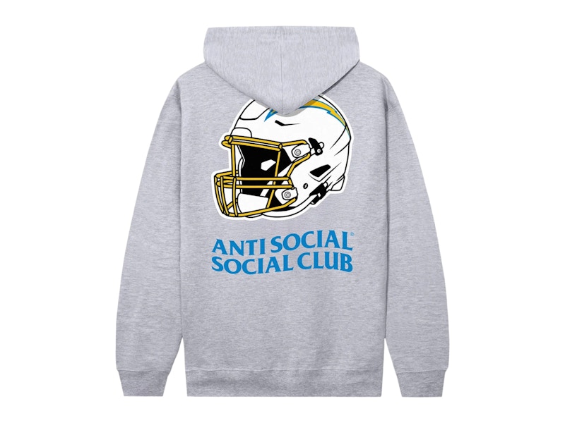 Anti Social Social Club x Chargers Impact Hoodie Grey Men's - FW25