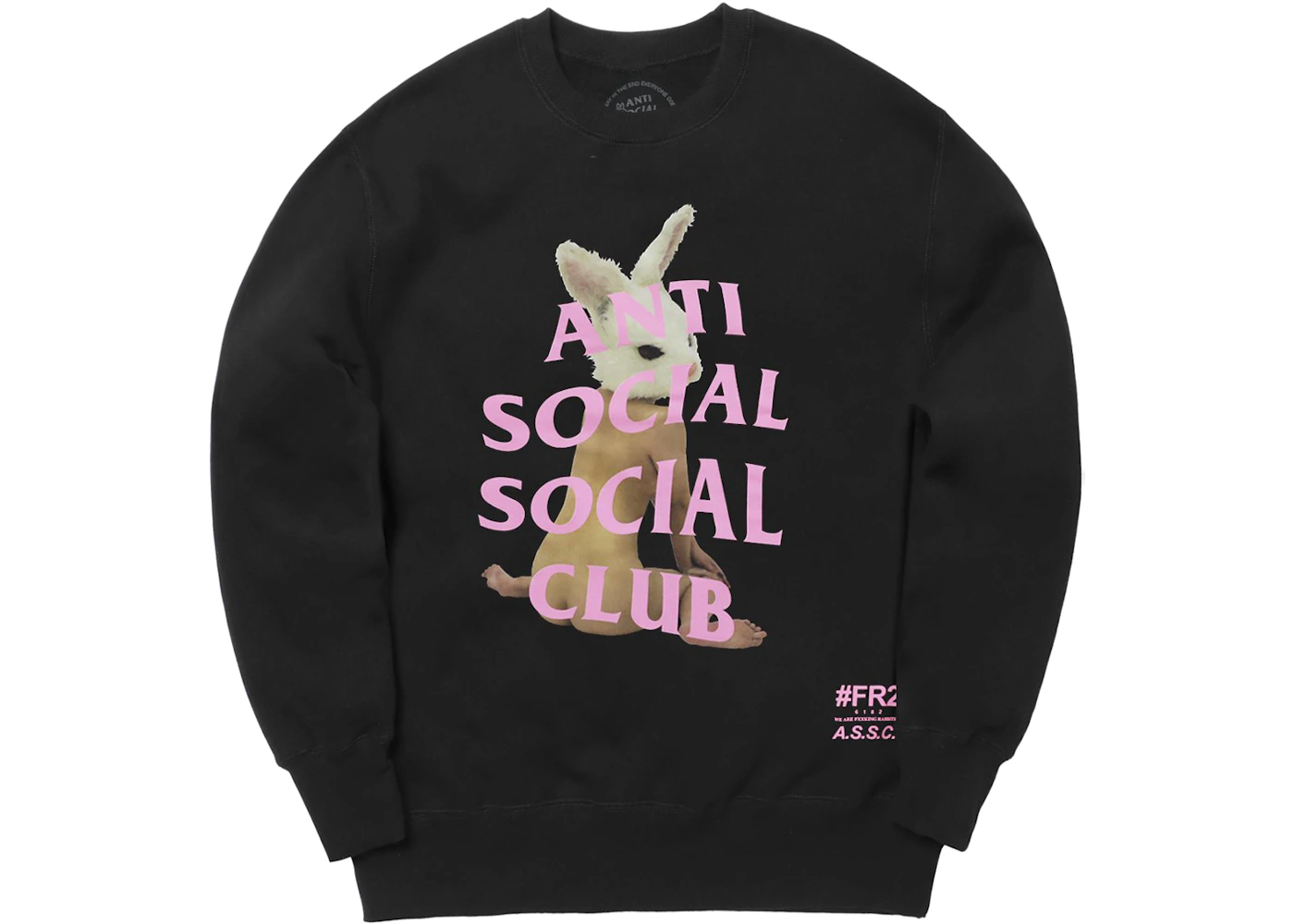 Anti Social Social Club X Fr2 Crewneck Sweatshirt Black Fw21 Anti Social Social Club X Fr2 Crewneck Sweatshirt Black Fw21