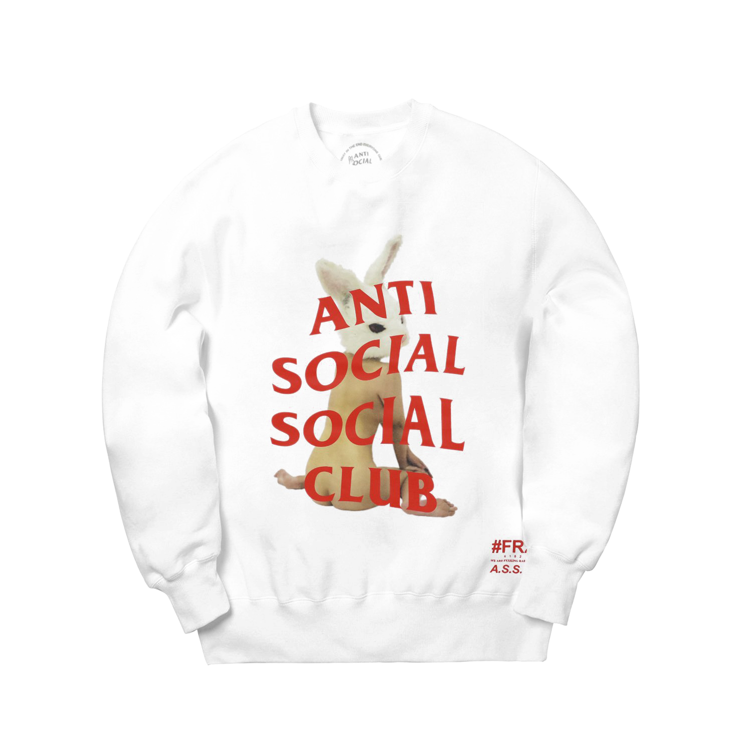 Anti Social Social Club x FR2 Crewneck Sweatshirt White Men's