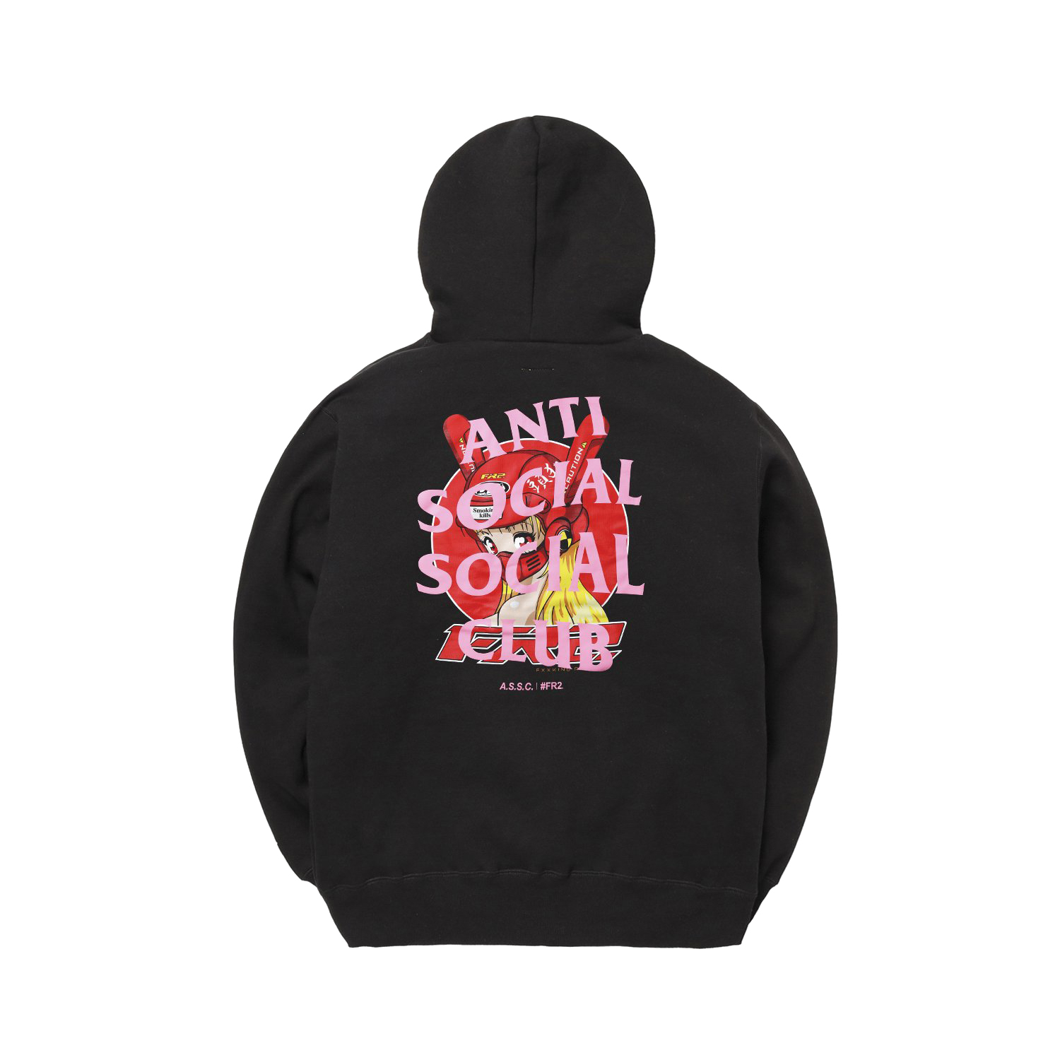 Anti Social Social Club x FR2 Exclusive Biker Girl Hoodie Black