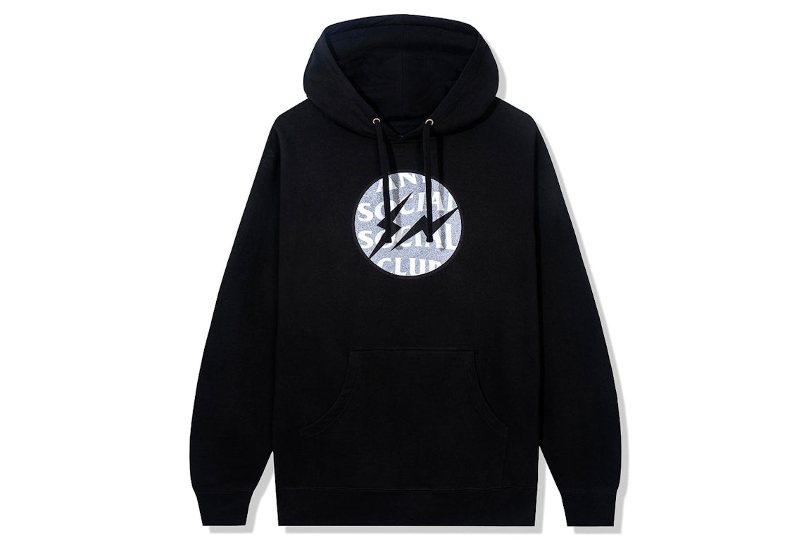 Pre-owned Anti Social Social Club X Fragment Called Interference Hoodie (fw22) Black