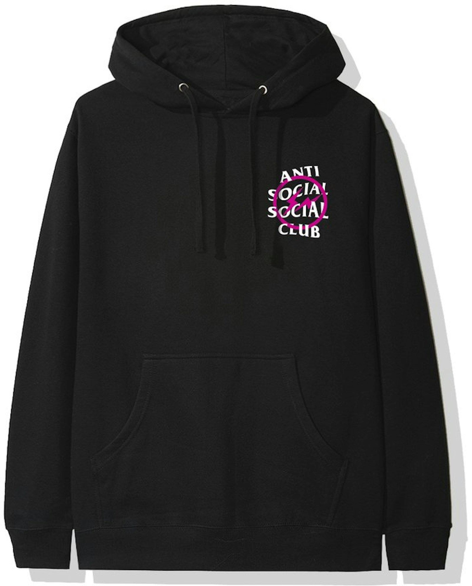 Anti Social Social Club x Fragment Pink Bolt Hoodie (FW19) Black - FW19